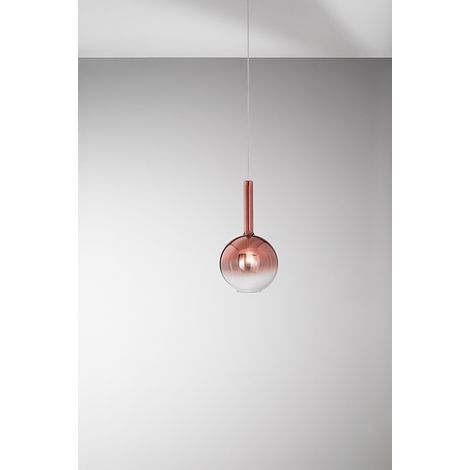 Suspension En Verre Borosilicate Cuivre Miroir 1X40W E27, Design Moderne Avec Câble Réglable, Idéal Pour L'Éclairage Intérieur - Marque Perenz (1/2)