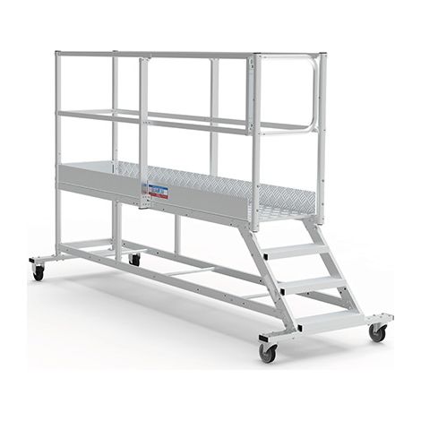 Plateforme roulante 4 marches - Hauteur max. de travail 2.80m - PTF2504PT-P (1/5)