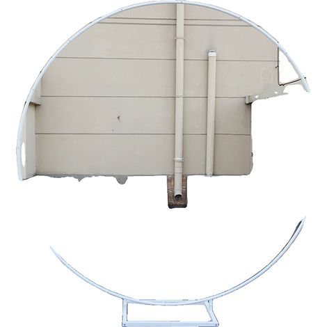 Arche en Ballons, Support Métallique, Décoration Polyvalente, BLANC-a, 2.2m(7.2ft)-a (1/2)