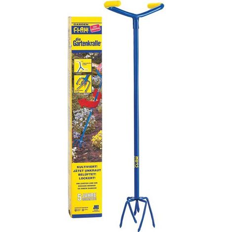 FP – Griffe de jardin – Manche ergonomique en aluminium – Pour sols argileux lourds – Aération et désherbage efficace