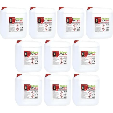 Bioetanolo Liquido per Camini e Stufe 10 Taniche 10L Ecologico Inodore