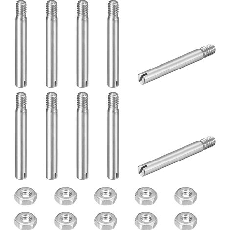 10pcs Goupilles Cylindriques avec Écrou, M2x16mm Goujon Cylindrique Fendu Fileté Externe 304 Acier Inoxydable Industriel Mécanique Chevilles Support d'Étagère Tige Fixation Meubles (1/5)