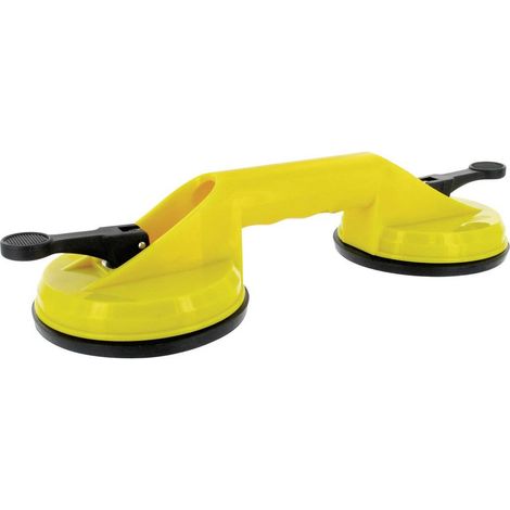 Toolland 5410329375294 Ventosa doppia, colore: giallo Capacità di carico (max) 60 kg