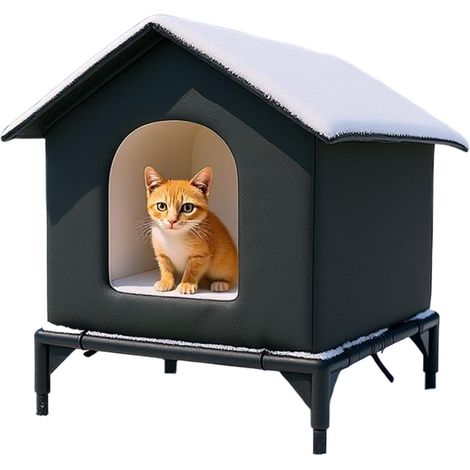 Maison pour chat Cachette pliable, abri pour chat extérieur (1/5)