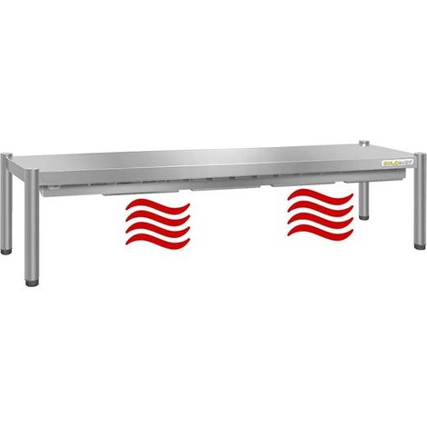 Passe-plat inox chauffant 1800 x 350 mm - Hauteur 400 mm PREMIUM - GOLDINOX (1/4)