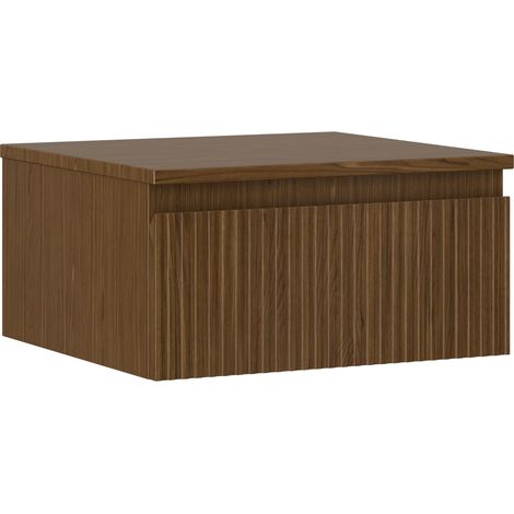 Mexen Rivel 50 cm Badezimmerunterschrank mit Arbeitsplatte, 1 Schublade, geriffelt, Nussbaum - 91A20-05023-1-BFC86 (1/5)