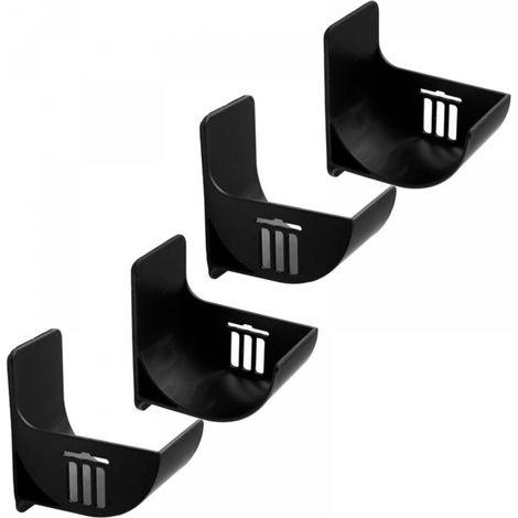 Sac poubelle mural noir 6,5 x 4 x 7 cm, organiseur à 4 supports avec adhésif puissant pour le rangement de la pièce (1/5)