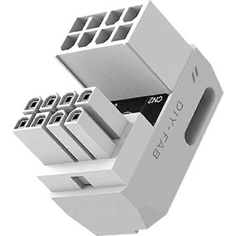 Adaptateur secteur PCIe 3.0 pour GPU avec connecteur à 180 degrés, adaptateur secteur à angle droit, adapté aux cartes graphiques de bureau. (1/5)