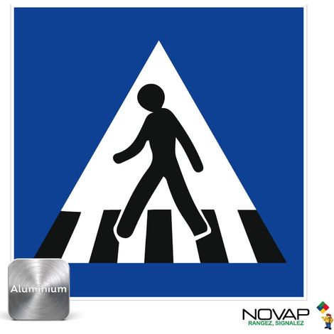 Panneau Passage Piétons - Alu 480x480mm - 4012223