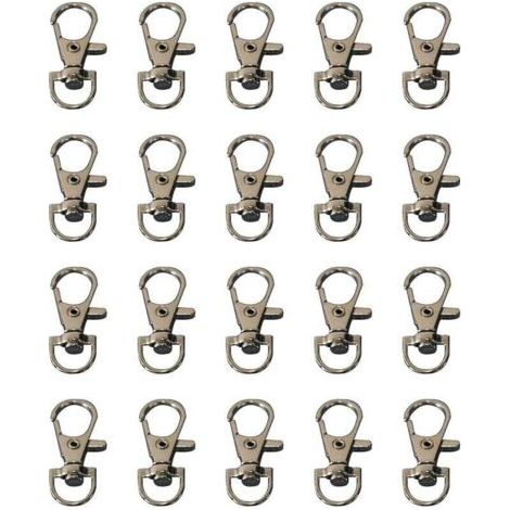 QORVA-Lot de 20 crochets métalliques pour porte de cage à oiseaux de compagnie empêchant l'ouverture par griffe (1/3)