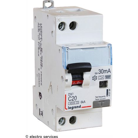 Legrand – Disjoncteur différentiel 20A 230V type HPI 30mA courbe C – Bloc différentiel – Pour peigne HX³ optimisé – LEG410754