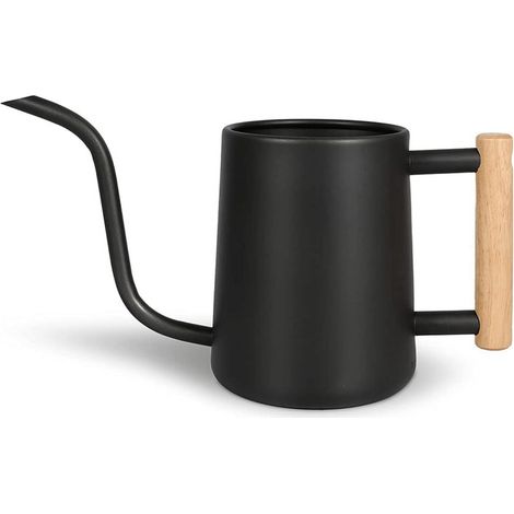 Arrosoir - Acier Inoxydable - Bec Long - 1000 Ml - Pour Plantes D Intérieur Et Extérieur - Noir - 1 Piece (1/5)