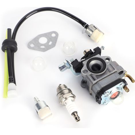 Conjunto de carburador, filtro de combustible, bujía, bomba de cebado y manguera de combustible para desbrozadora WT WYJ-138 WYK-186 (1/5)