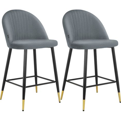 Marlis-Chaise de bar Pack 2 gris (1/5)