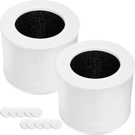 Cartouche de rechange Core Mini compatible avec purificateur d'air LEVOIT Core Mini, filtre HEPA 3-en-1 haute efficacité avec charbon actif, 2 filtres Core Mini-RF et 10 pastilles d'arômes (1/4)