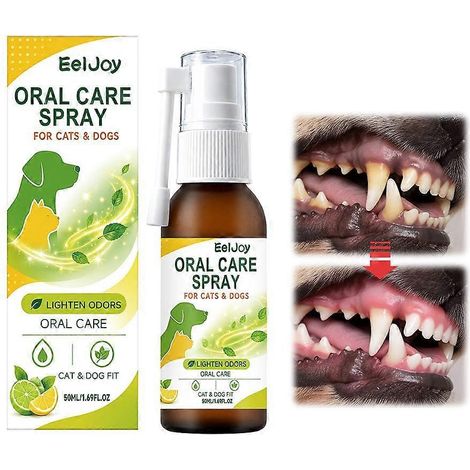 Spray rafraîchissant pour l'haleine et protecteur dentaire pour animaux de compagnie - 50 ml (1/5)
