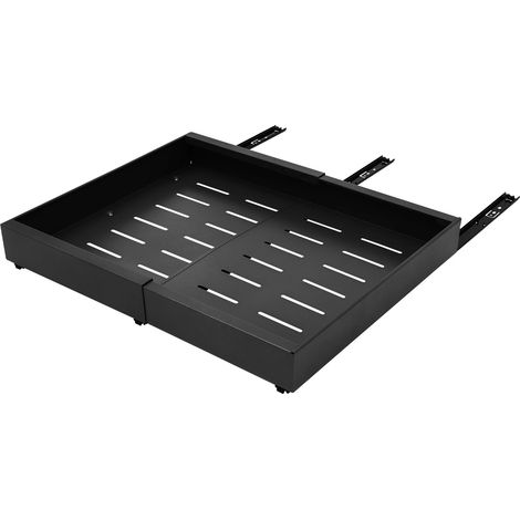 Tiroir télescopique 1 pièce – Support de stockage monocouche rétractable – Support extractible – Noir (1/5)