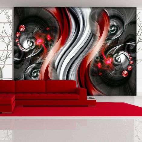 Papier peint vagues de feu - 350 x 245 cm (1/4)