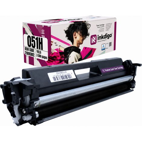 Toner Inkdigo CRG051H compatibile con Canon i-Sensys LBP-162dw MF260 LBP-162, certificato TÜV. (1/5)