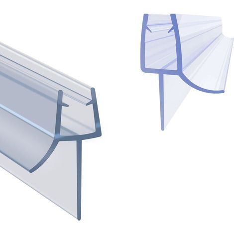 Joint de Douche pour Paroi en Verre 80CM Barrière de Douche Joint Porte Douche pour Vitre 4-6mm. Joint d'Étanchéité Cabine Douche Barrière Pliable. PVC Extra-épais (1/4)