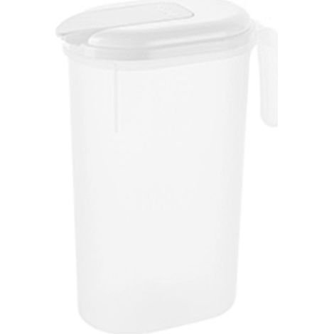 Carafe à eau en plastique - 1 gallon - étanche avec couvercle et poignée - pour thé et jus - Transparent (1/5)