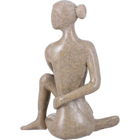 Sculpture Résine Figurine Yoga Décor Salon Bureau Artisanal Unique (1/5)