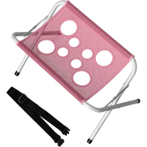 Mesa de aseo plegable de acero inoxidable con hamaca de malla, 60 x 40 x 33 cm, rosa, para perros y gatos. Correa de seguridad para lavado, aseo y transporte. Peso: 1500 g. Estación de lavado portátil (1/5)