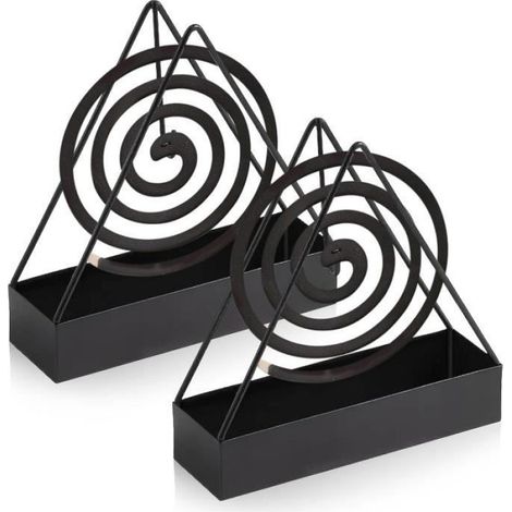 Support de Bobine de Moustique - MARQUE - Triangle en Métal - Lot de 2 - Durable - Intérieur/Extérieur (1/4)