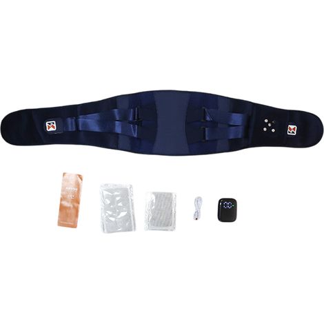 1 ceinture chauffante vibrante, 5 niveaux de chaleur, 3 modes de massage, soutien lombaire ajustable, usage quotidien