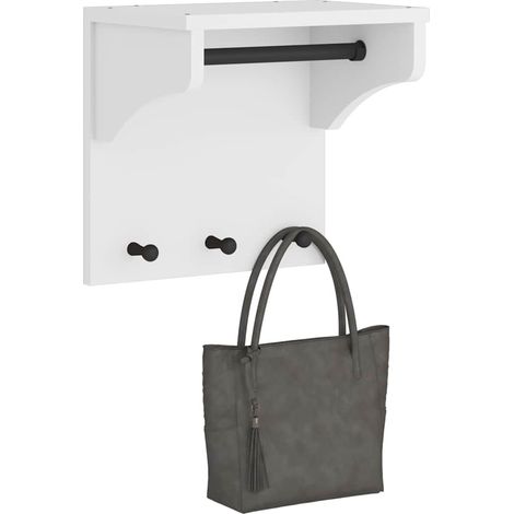 Perchero de pared SANDNES madera maciza pino blanco 43x30x42cm vidaXL (1/5)