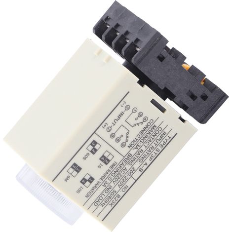 Relais temporisé à temporisation à la mise sous tension ST3PA-B 0-10 s avec bouton de commande et socle, 220 V CA (1/5)