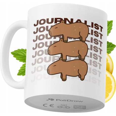 Lustige Kaffeetasse für Journalisten mit witzigem Textdesign – ideal für Geburtstage, Namenstage und Feiertage. Hochwertige Tasse für besondere Anlässe im Büro oder Homeoffice. Farbe: Weiß, 330 ml. (1/5)