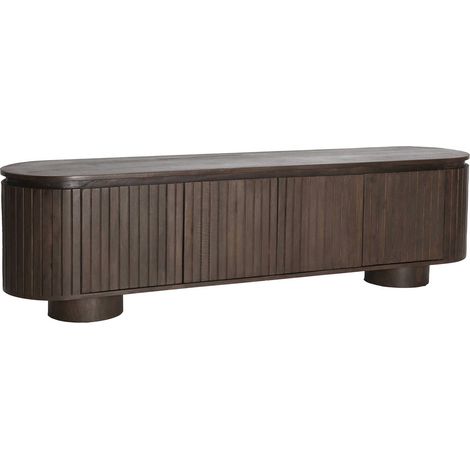 Meuble TV Kolga en bois de mango style Art Déco marron - Marron bois de mango raffiné (1/5)