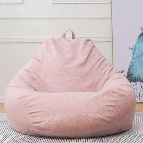 Fodera rosa per pouf, pouf per bambini e ragazzi, per uso interno ed esterno, sedia da gaming, tessuto misto cotone (1/5)