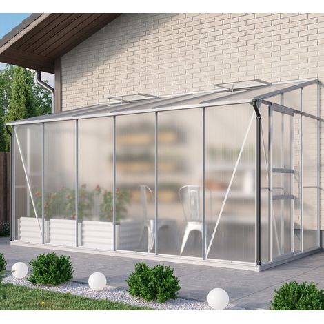 Vitavia Anlehn-Gewächshaus "Osiris 7800", aluminium eloxiert, 7,8 m², 6 mm HKP (1/3)