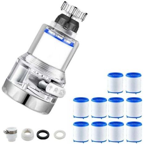 Wasserhahnfilter, 360° drehbarer Antikalkfilter, Wasserhahn-Wasserfilter, Wasserreiniger für Küche und Bad