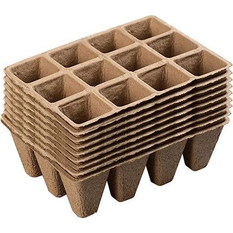 10 Packs of 120 Cells, Biodegradable Seed Pots, Fiber Seed Pots for Seedlings (1/4)