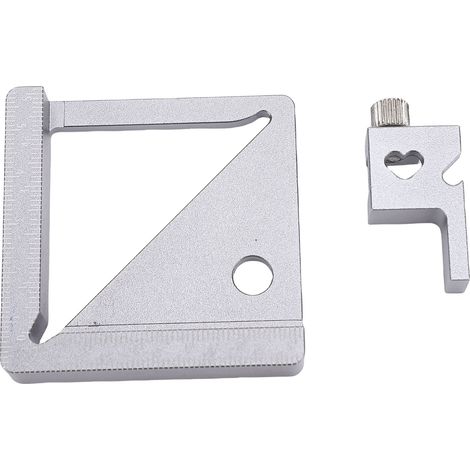 Règle menuiserie équerre multifonction – Bloc mesure hauteur largeur diamètre ligne droite angle, précision (1/5)