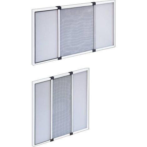 Moustiquaire Extensible - 1 Pièce - 70x50 cm - Réglable 50 à 92 cm - Pour Fenêtre - Blanc (1/4)