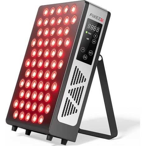 Lampe Thérapie Rouge, 60 LED, pour Usage Domestique, Sport et Récupération  Lampe Infrarouge 660nm et 850nm à Double Puce, 3 Modes, Variateur, Minuteur – pour Tissus Profonds et Superficiels (1/5)