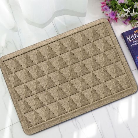 Tapis de salle de bain en caoutchouc 45x75cm, tapis d'entrée antidérapant, paillasson d'intérieur (1/5)
