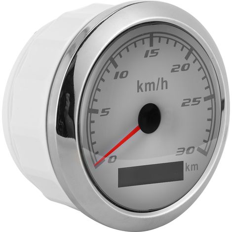 Compteur de vitesse GPS 30km/h, odomètre 85mm, étanche IP67 pour bateau, voiture, yacht, moto, cadran blanc