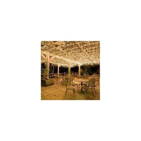 Luci a stringa da 100 m con 600 LED per Carnevale, Matrimoni, Illuminazione esterna, Giardino e Interni (Bianco caldo) - Crezuo