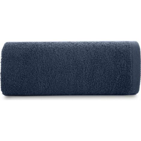 EUROFIRANY KLASSISCHES BAUMWOLL-BADETUCH GLATT 1 50X90CM MARINEBLAU (1/5)