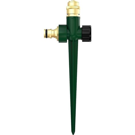 Metal Garden Sprinkler, 360 Degree Heavy Duty Impact Sprinkler Large Area Automatic Irrigation Sprayer with Metal Stake for Lawn Garden Watering Plants Flowers Vegetables (1/5)