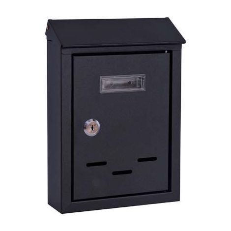 CASSETTA POSTA TRADIZIONE + CILINDRO MAXI ACCIAIO VERN NERO 200X60 H.300