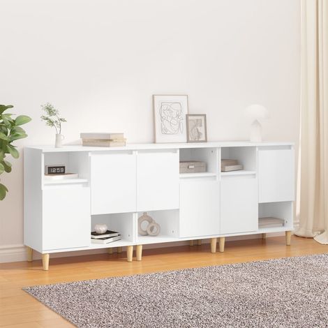 Buffets 3 pcs  Meuble de rangement Commode Bahut blanc 60x35x70 cm bois d'ingénierie 71285 (1/5)