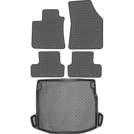 Ensemble de tapis de sol en caoutchouc pour Renault Megane IV Break à partir de 2016 + tapis de coffre