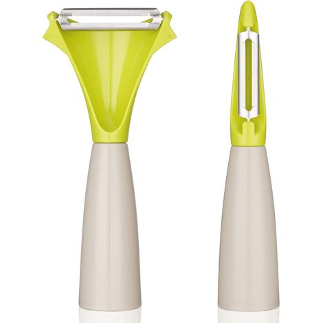 Kitchen Peeler,2pcs Vegetable Peeler Ceramic Peeler Potato Peeler Double Edged Vegetable Peeler Ergonomic Pointed Slotted Handle for Fruits and Vegetables (1/5)