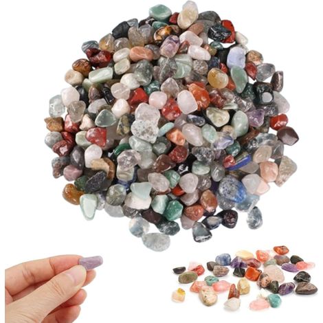 Pierres Mélangées 500g,Pierres Naturelles aux Couleurs Irrégulières, Mini Galets Polis pour Décoration de Plantes d'Intérieur, Pots de Fleurs, Aménagement Paysager,Décoration Maison (1/5)